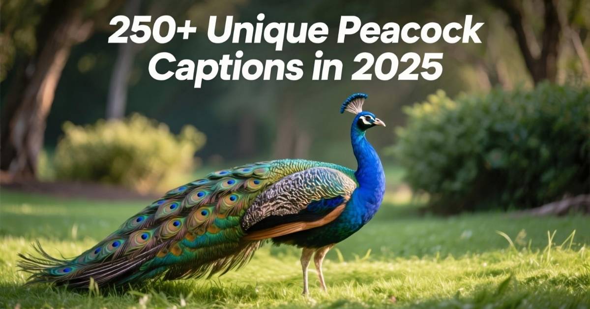 250+Unique Peacock Captions in 2025