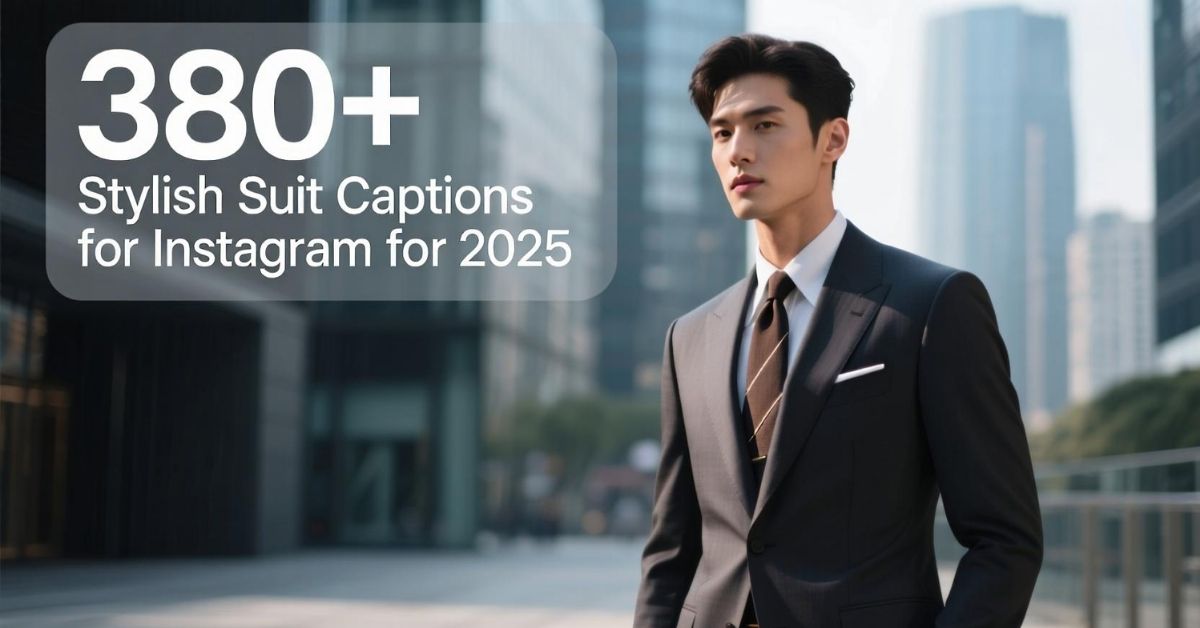380+ Stylish Suit Captions for Instagram for 2025