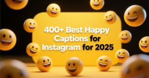 400+Best Happy Captions for Instagram for 2025