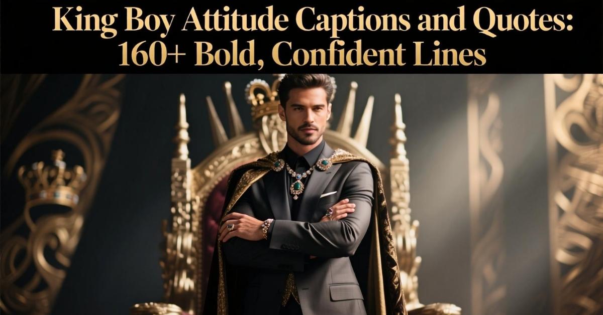 King Boy Attitude Captions and Quotes 160+ Bold, Confident Lines 