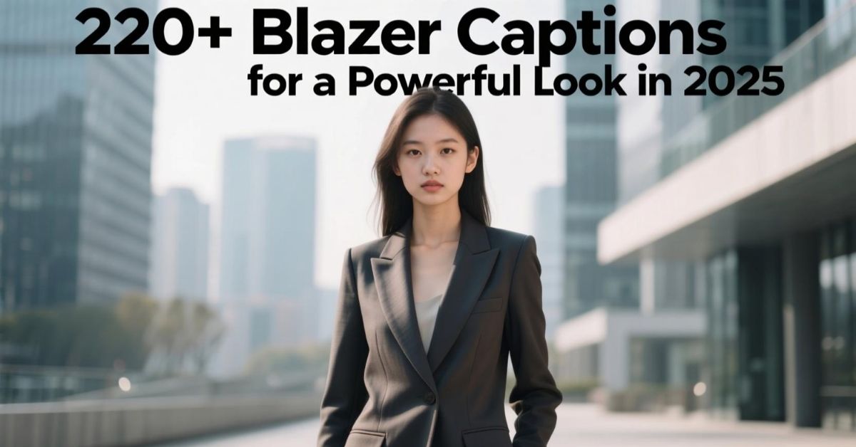 220+ Blazer Captions for a Powerful Look in 2025