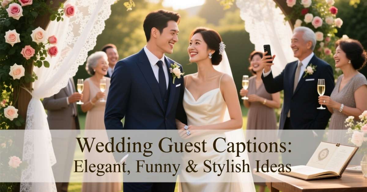 345+ Wedding Guest Captions Elegant, Funny, & Stylish Ideas
